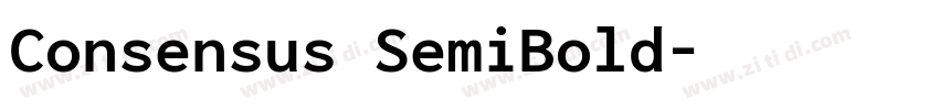 Consensus SemiBold字体转换